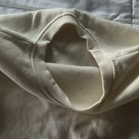 Cream Sweatshirt with Drawstring Hem - Picture 3 of 4